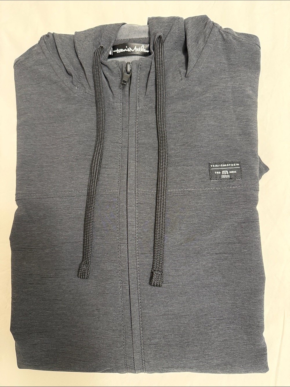 Travis Mathew Men's Charcoal Zip-Up Hooded Sweater